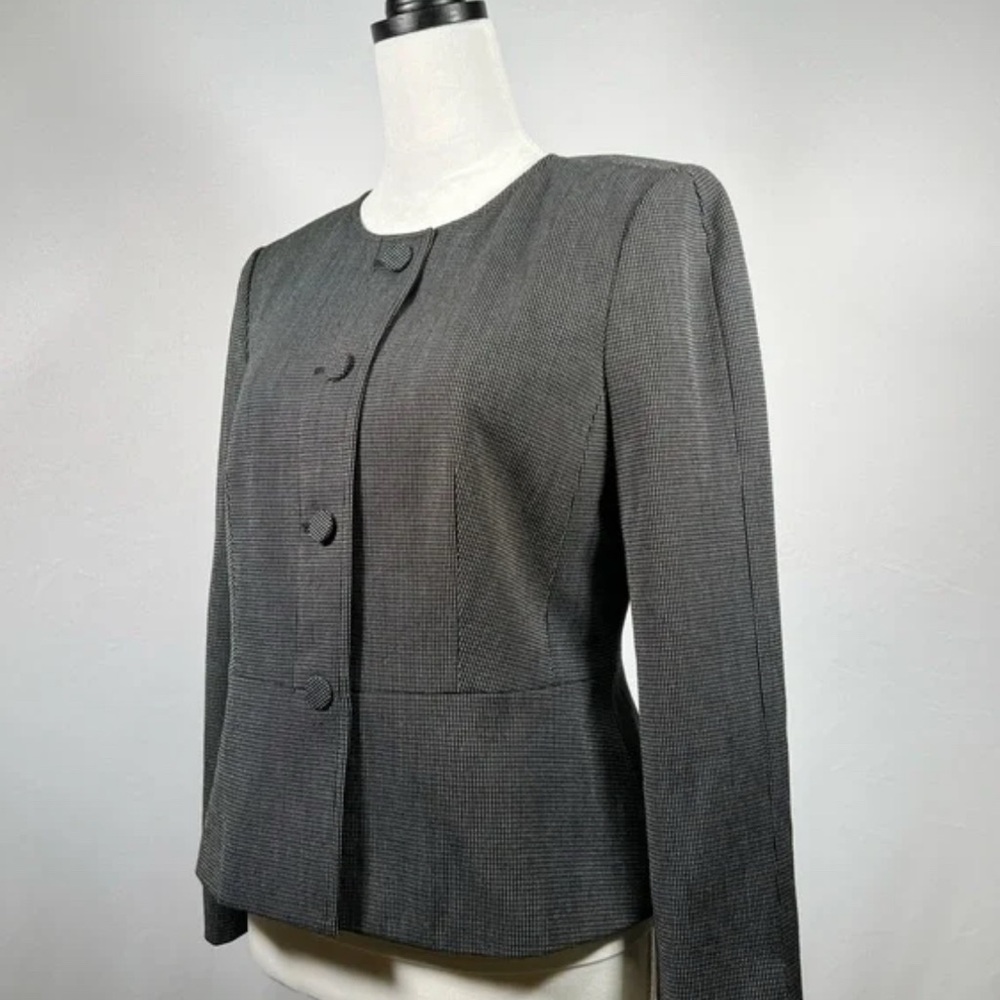Ann Taylor Black and Gray Blazer